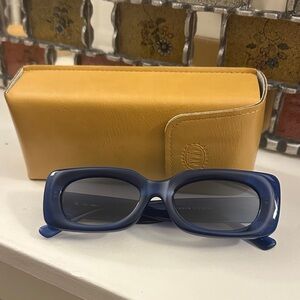 Crap Eyewear electric blue sunglasses, style is supa phreek